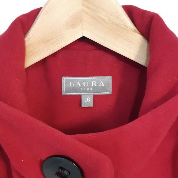 Laura plus cherry red jacket - size 16 - Picture 3 of 6